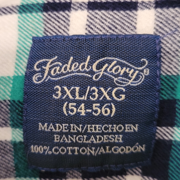 Faded Glory Upcycled "Ed Sheeran" Plaid Flannel Size 3XL (54-56) - Picture 3 of 4